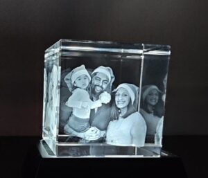 3D crystal photo cube