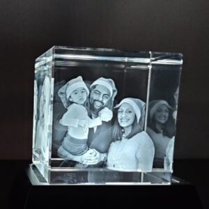 3D crystal photo cube