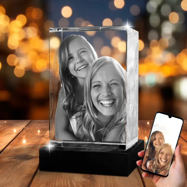 3D Crystal Rectangle Portrait - Rectangle Portrait Large (1–4 faced) 4.72"x3.15"x2.36" - $199.00 - $159.00